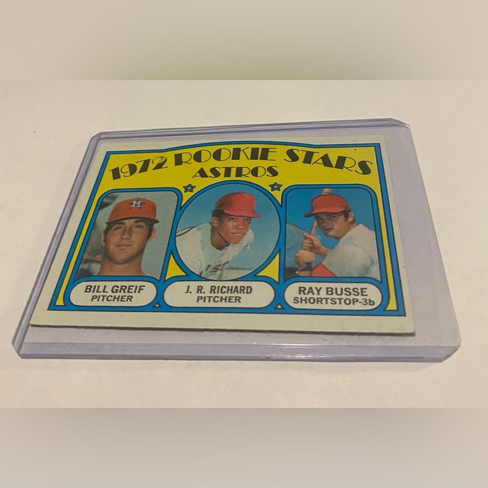 J.R. Richards/Bill Greif/Ray Busse 1972 Astros Rookie Card Topps Baseball